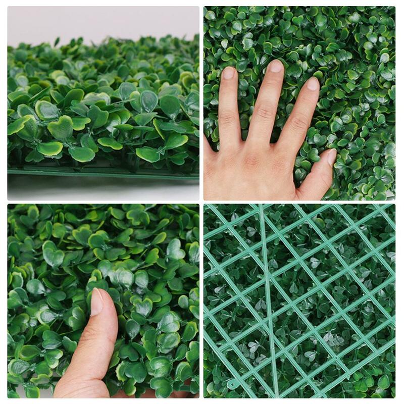 인공 개인 정보 보호 울타리 시뮬레이션 편리한 다목적 잔디 식물 스크린 벽 장식 잎 울타리 정원 안뜰