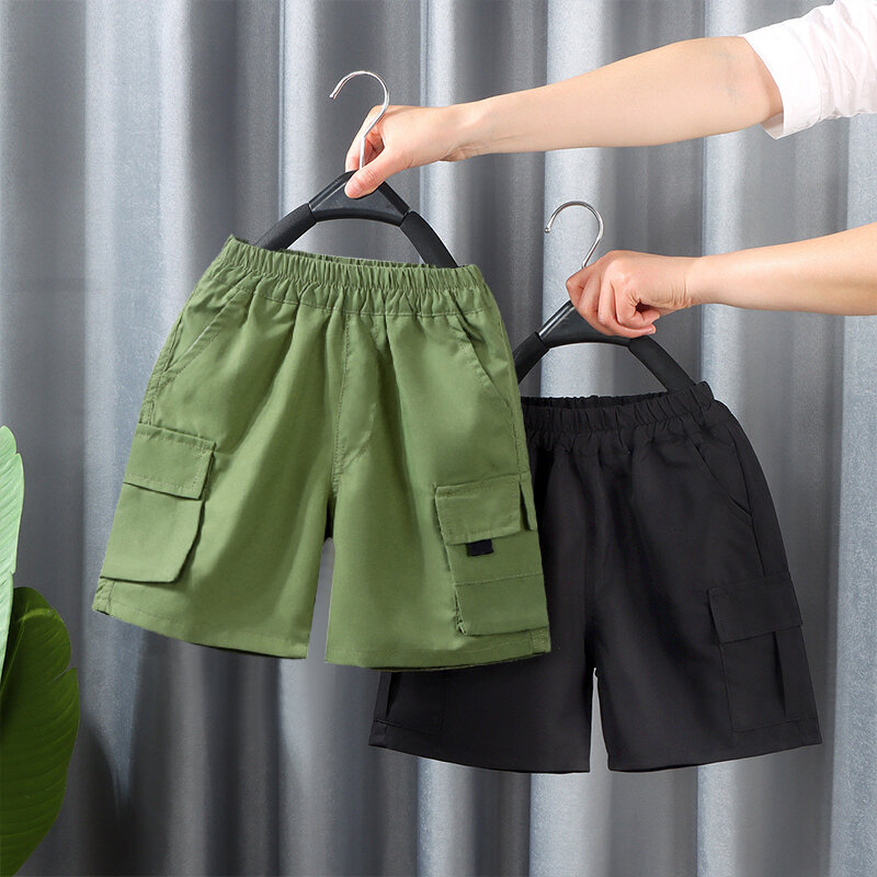 Pantalones cortos deportivos para niños, Shorts cómodos y transpirables, informales, a la moda, para primavera y verano