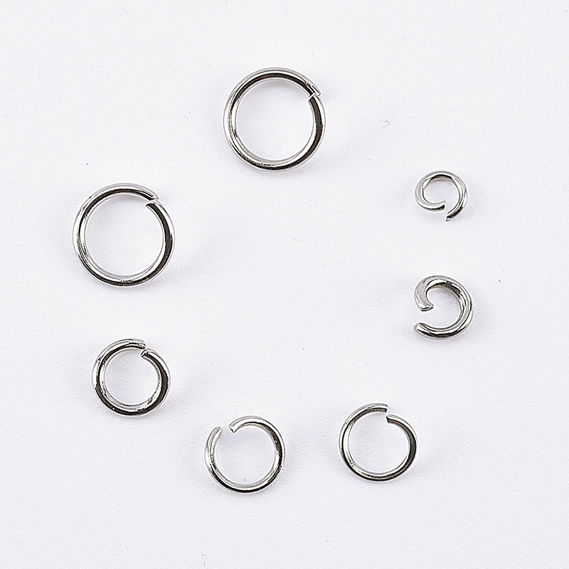 304 otwarte pierścienie ze stali nierdzewnej łączniki metalowe dla komponenty do biżuterii Diy Making akcesoria sprzedaż hurtowa dostawa