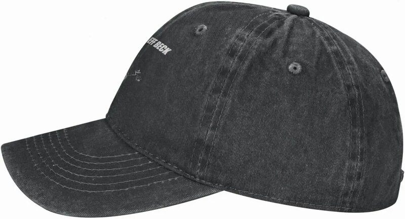 Jeff BECK หมวกแก๊ปแจ็คเก็ตยีนส์ขาดหมวกแก๊ปฟอกสีวินเทจหมวกผู้ชายผู้หญิงคลาสสิกสีดำปรับได้