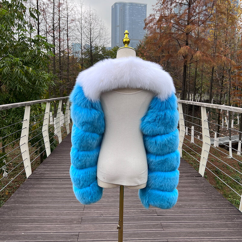 2023 winter ladies new design luxury fox fur stoles women winter top nice quality fox fur coat girls fashion fox fur jacket