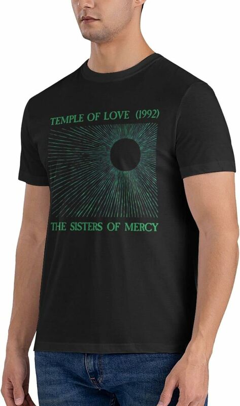 The Sisters of Mercy Shirt for Man Soft Classic Short Sleeve Crew Neck Cotton T Shirt Personalized Unisex Tees Tops Black