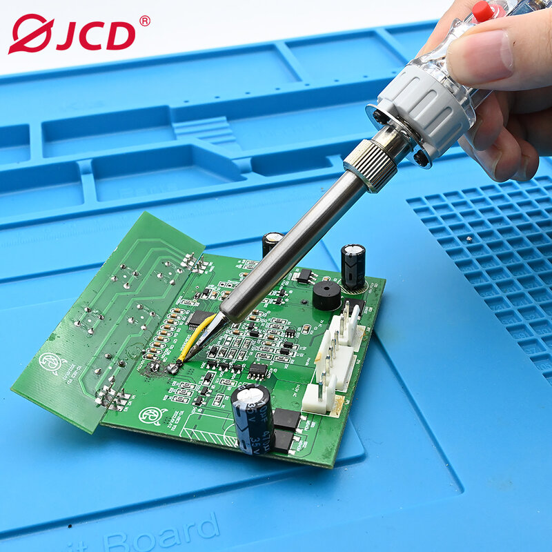 JCD-Fer à souder électrique, température réglable, affichage numérique LCD avec interrupteur, outils de réparation de soudage, 100W, 110V, 220V, nouveau