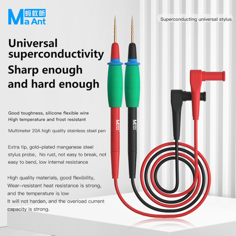 Maant P22a 20a Multimeter Pen Hoge Precisie Supergeleidende Universele Pen Speciale Tip Sondes Voor Het Meten Van Component Pinnen Tool