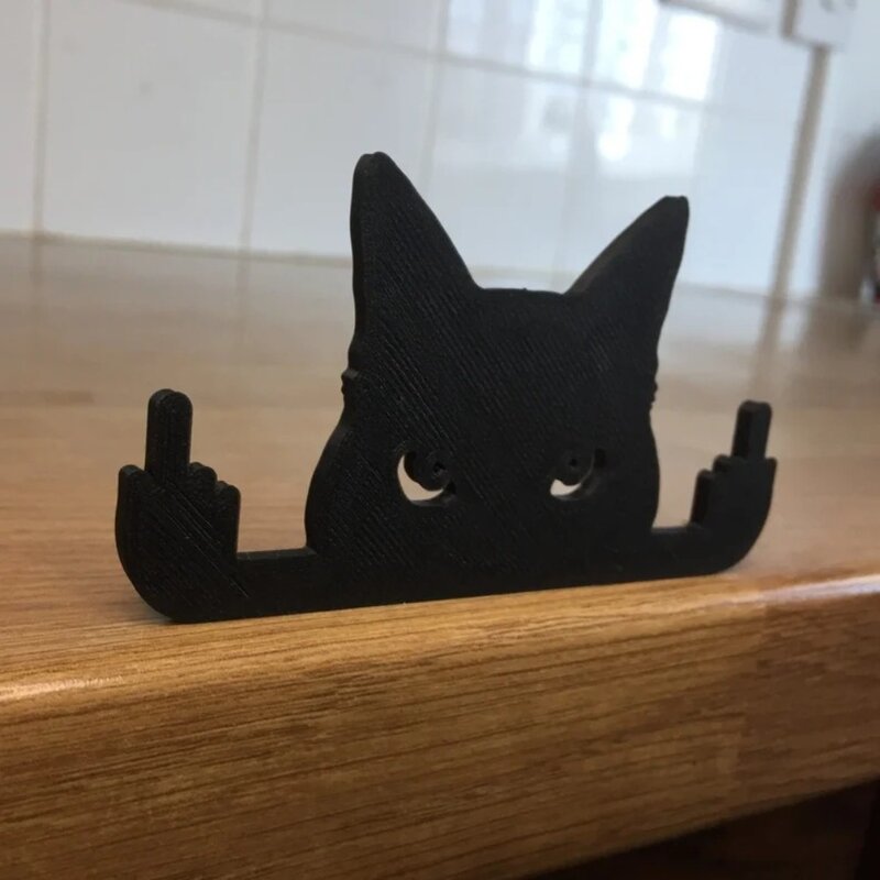 Окно комнаты средний палец кошка товары для дома садовое украшение черная кошка украшение для стола черный кролик украшение на Пасху