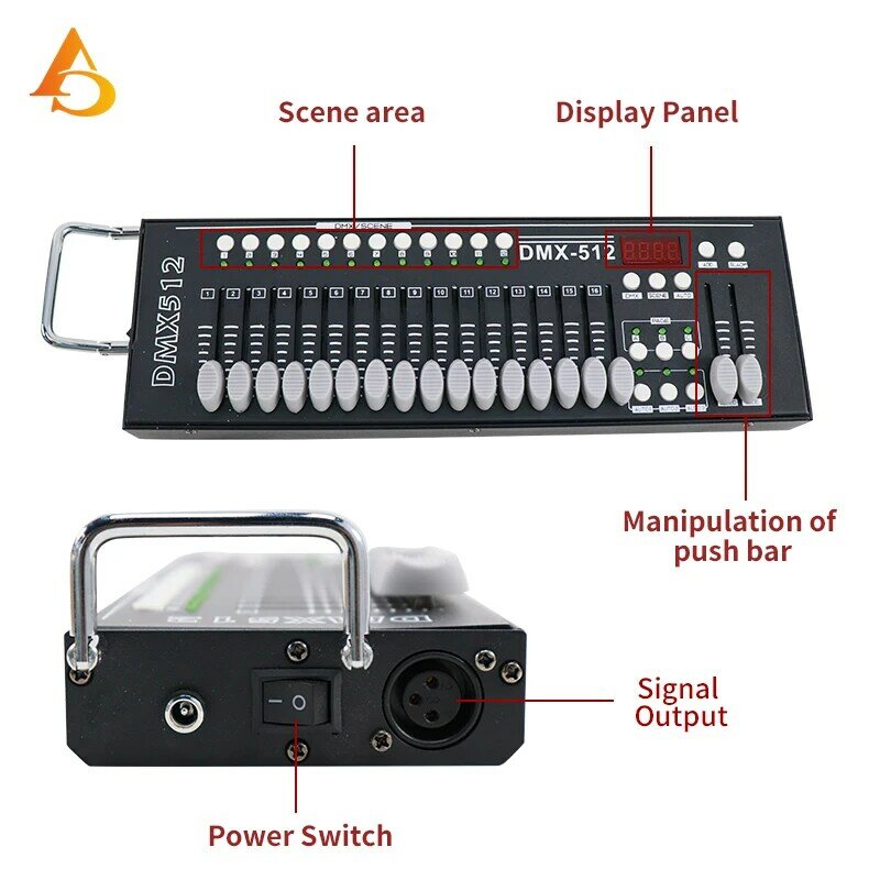 Pengontrol DMX Mini Lampu Par LED Konsol Lampu DJ DMX-48 Kontrol DMX512 Standar Internasional Universal Konsol