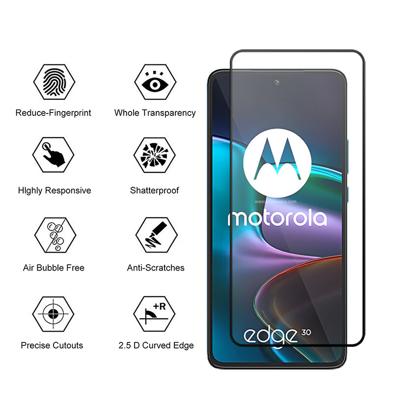 Vidrio templado para Motorola Moto Edge 30 Pro, película protectora de pantalla, vidrio NEO, 3 unidades