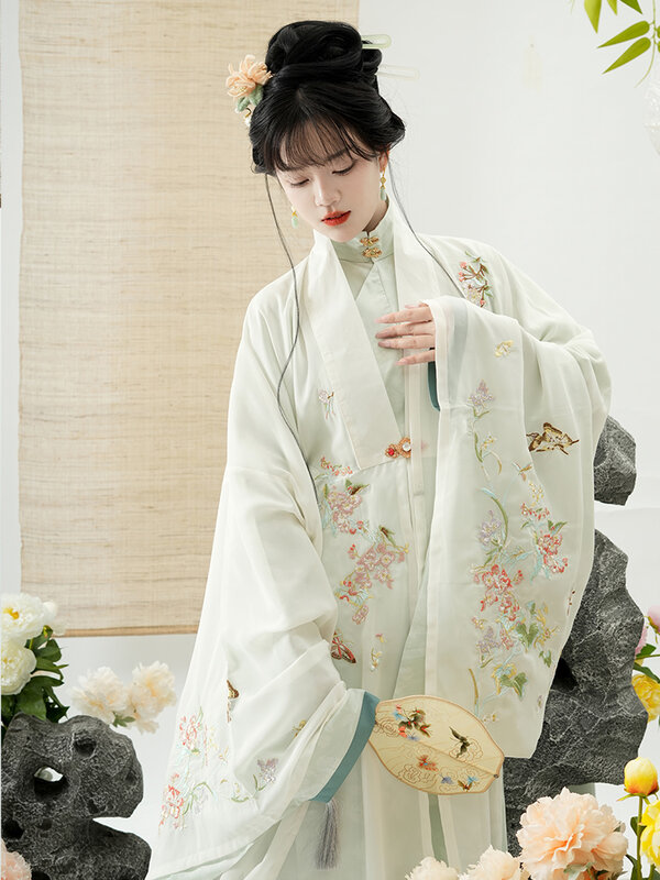 Robe traditionnelle chinoise chinoise de la dynastie des Prairies Ming pour femme, tenue gracieuse et vintage, ensemble de princesse