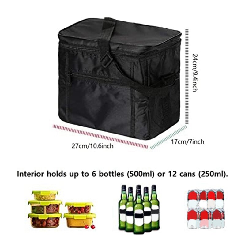 オックスフォード布アイスバッグピクニック、アルミ箔、冷蔵断熱、出産配達、10l