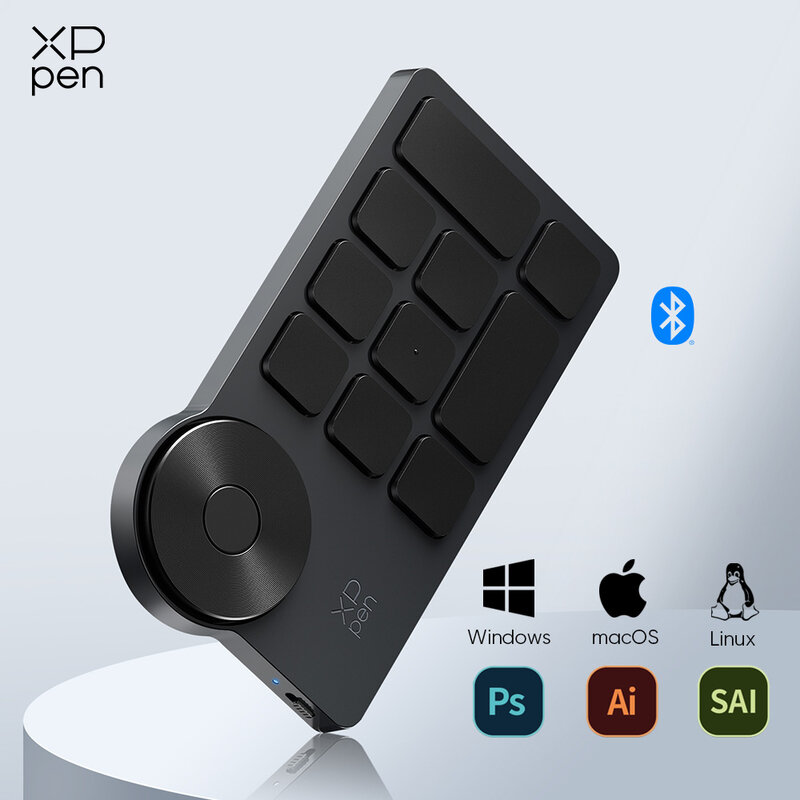 XPPen 휴대용 무선 단축키, 맞춤형 단축키, 블루투스 키보드, 윈도우 및 맥, 드로잉 태블릿, ACK05, 원격 10 개