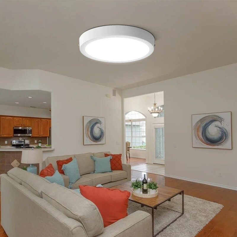 Ultra fino LED Teto Spot Light, Lâmpada montada na superfície, Luzes de teto para sala de estar, Iluminação de teto, 110V, 15W, 25W