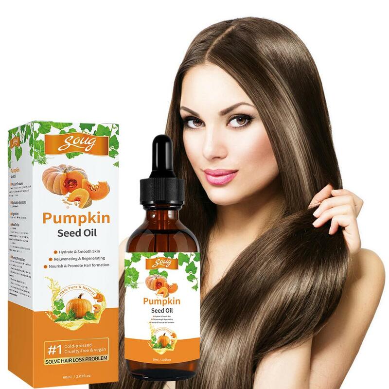 Aceite orgánico de calabaza para el cabello, Alisador, recuperación de humedad, aceite de semilla de calabaza Natural, 5/3/2/1PC