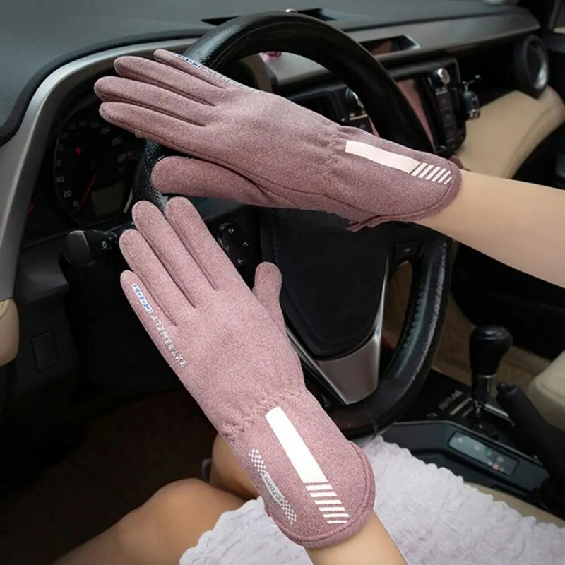 Winter Gloves 1 Pair Chic Flip Finger Tip Washable  Anti-pilling Ridding Gloves for Outdoor Winter Sports