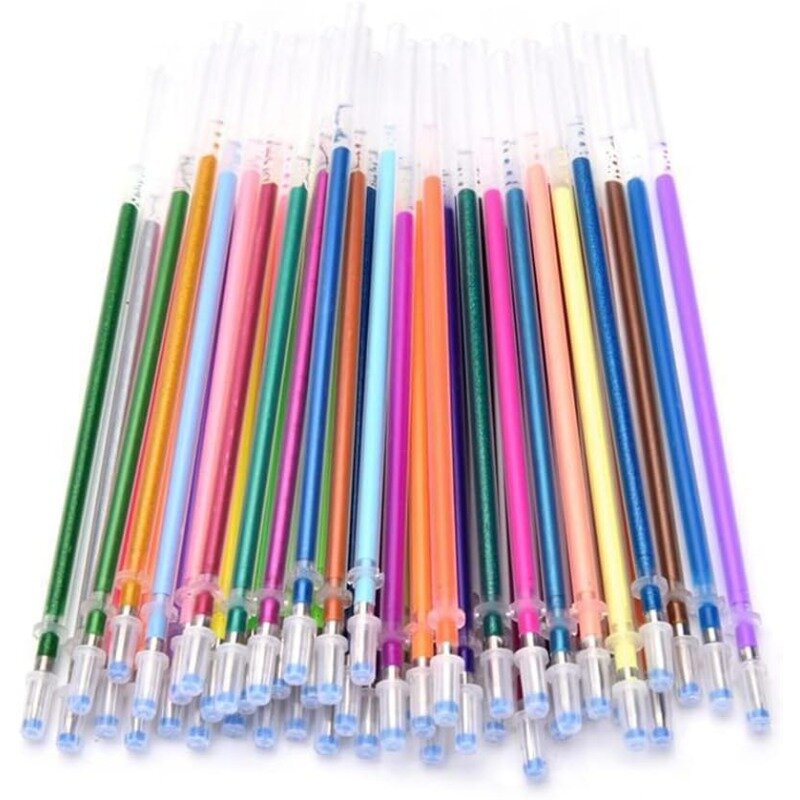 Color Glue Pen Refill Set for Drawing and Sketching, 0.5mm Flash Color Pen, School and Office Supplies
