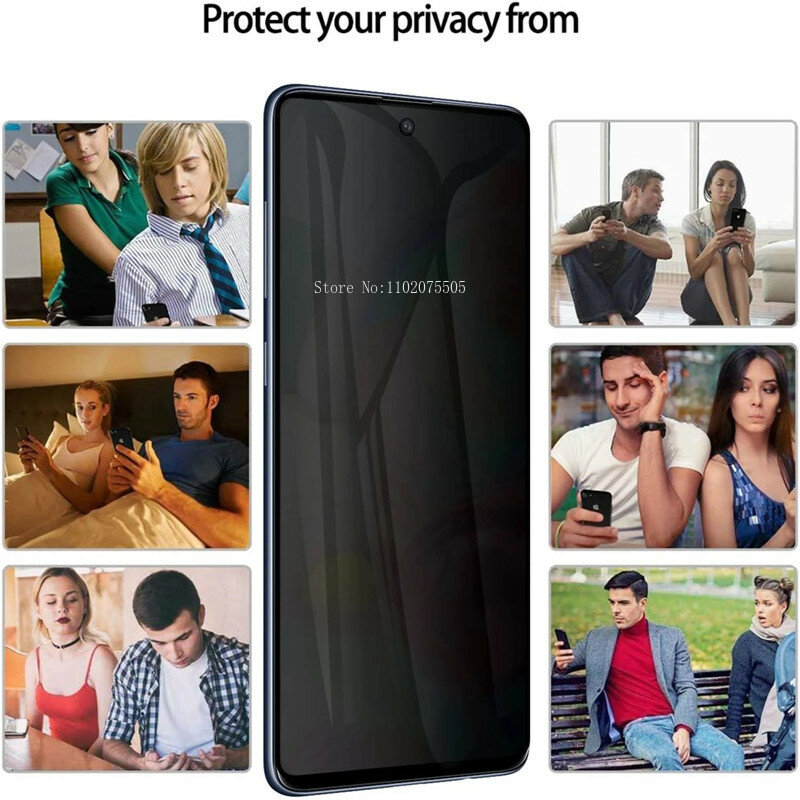 Protetor de tela de privacidade para Samsung, vidro anti-espião, A53, A13, A52S, A52, A32, A12, A50, A51, A72, A22, A33, A73, A21S, A54, s10E, S20FE, 5 PCes