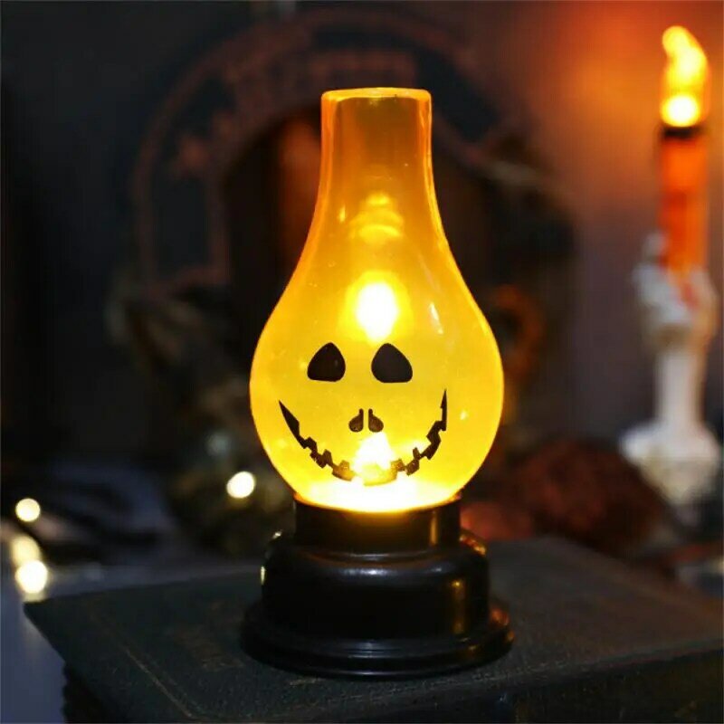 Jack-o-lantern małe i przenośne Halloween rozjaśnia wyjątkowe rekwizyty Halloween ozdobne oświetlenie Led oświetlenie świąteczne