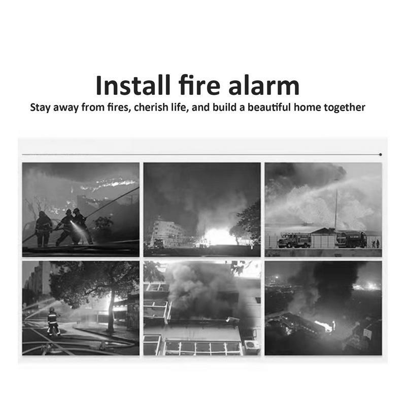 Baterai Alarm kebakaran peringatan segera Alarm kebakaran untuk rumah dengan baterai peringatan rendah bertenaga baterai Alarm rumah Alarm suhu