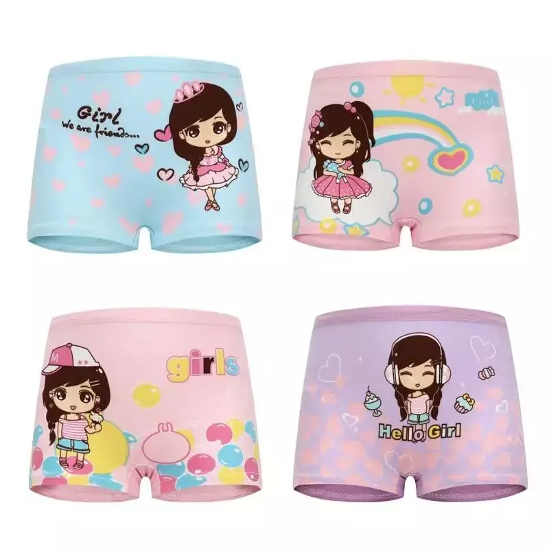 10PC Baby Girls Panties Cotton Soft Cartoon Child Underwear for Girls Kids Boxer Panties Breathable Teen Children's Briefs
