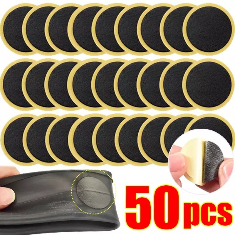 10/30/50pcs Bicycle Glue-free Tire Patches Bike Tire Patch Tool Without Glue No-glue Adhesive Quick Drying Bike Accessories