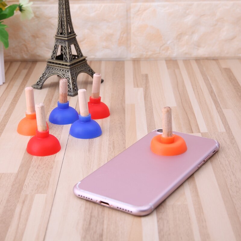 Mini soporte de émbolo en forma de inodoro colorido soporte de ventosa para teléfono móvil para Psp