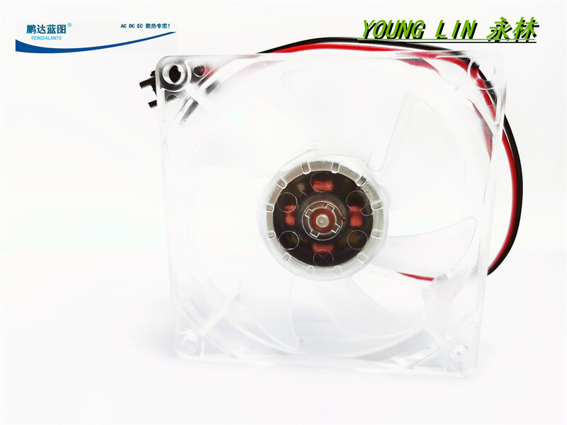Yonglin-サイレント透明冷却ファン、新しいシャーシ、dfs802512l、8025、12v、1.1w、8cm、80x25mm