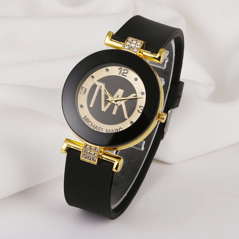 UTHAI-Relógio de quartzo feminino, W28, luz, luxo, diamante, banda de silicone, relógios de faculdade, relógio, moda