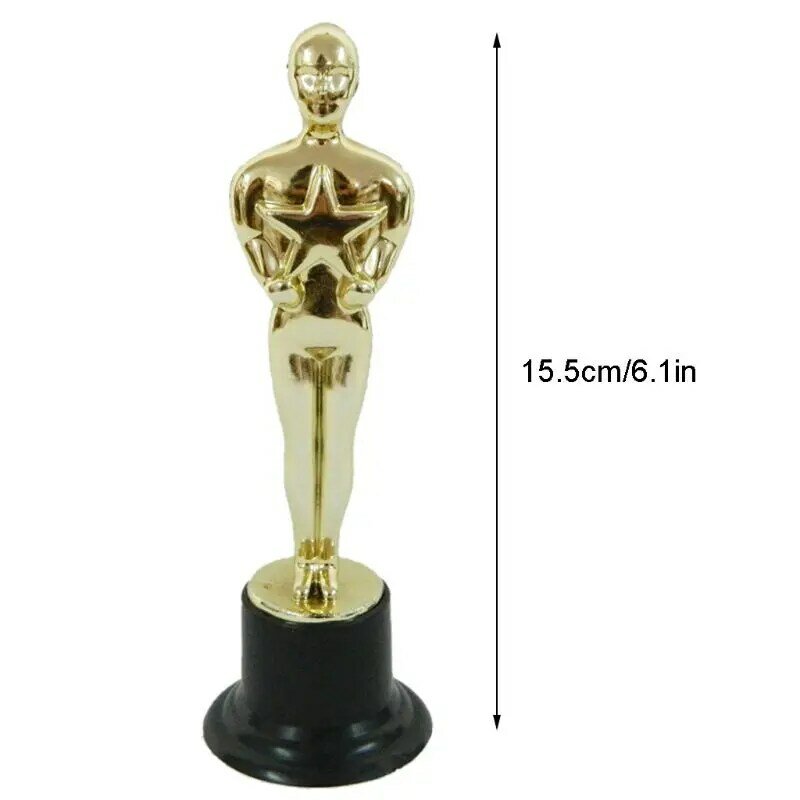 12Pcs Oscar Statuette Mold Reward the Winners Magnificent Trophies in Ceremonies