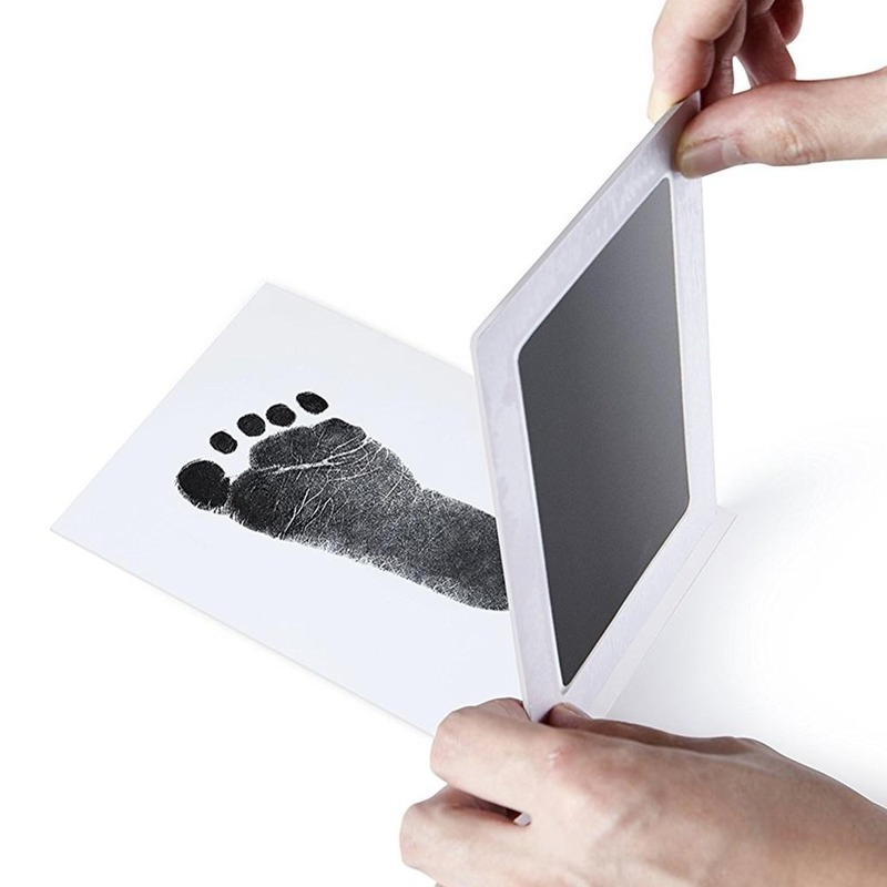 Umwelt freundliche Baby pflege ungiftig Baby Handabdruck Fußabdruck Aufdruck Kit Baby Souvenirs Casting Neugeborenen Fußabdruck Inkpad