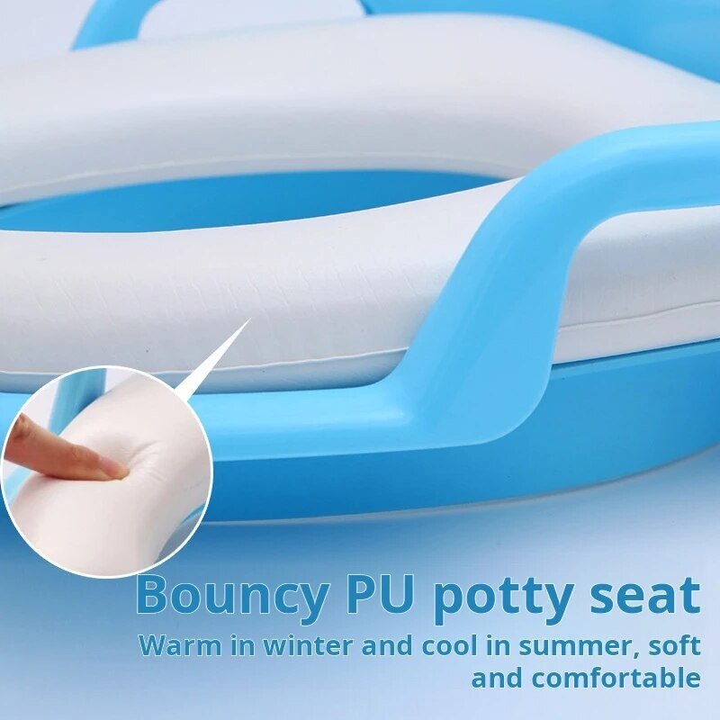 Children's Toilet Seat Splash-proof Soft And Comfortable Easy To Clean With Armrests Baby-assisted Toilet Unisex