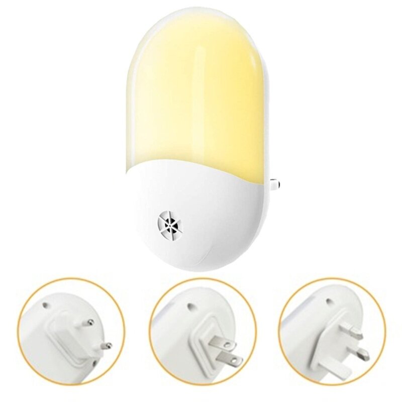 Lampu LED otomatis On Off kamar tidur, PIR Sensor gerak lorong soket lampu malam hemat energi