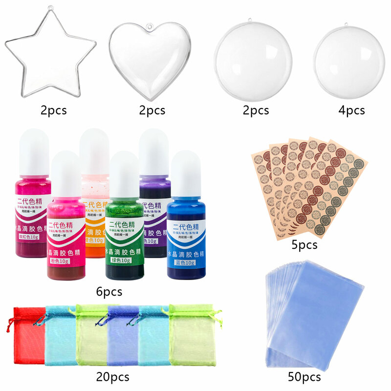 98PCS DIY Bom Mandi Sabun Buatan Tangan Membuat Alat Kit dengan Shrink Tas Cetakan Panas Sealer Tas Serut Stiker Pewarna mainan untuk Anak-anak