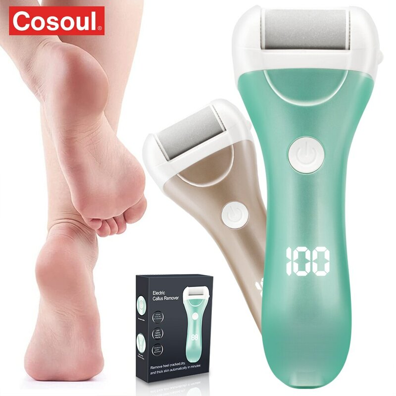 Electric Foot File Pedicure Tools Feet Callus Removers Rechargeable Foot Scrubber Feet Care for Dead, Hard Cracked Dry Skin