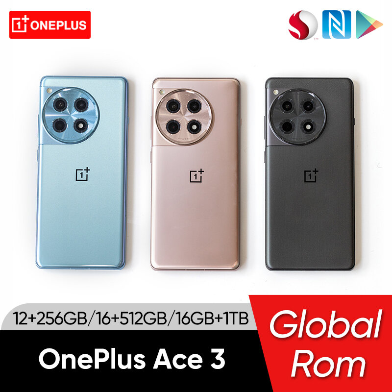 OnePlus Ace 3 5G Global ROM Snapdragon 8 Gen 2 6.78 1.5K 120Hz AMOLED Display Screen แบตเตอรี่5500mAh 100W supersooc Charge