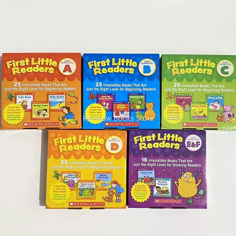 5 Box/Set 116 Books First Little Readers Learn To Read for Parents Educational Toy Classroom English Storybook Kids Gift Book