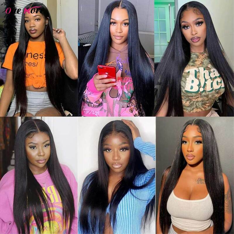 13x4 HD Transparent Lace Front Human Hair Wigs PrePlucked 5x5 Lace Closure Wig Brazilian Straight Lace Frontal Wig Middle Part