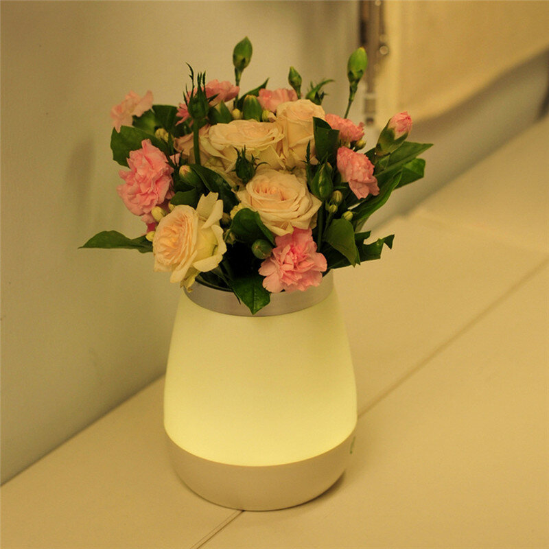 Jarrón de flores LED de 24 piezas, Lámpara decorativa de Ambiente, luz nocturna para café, sala de estar, fiesta, luces decorativas de escritorio