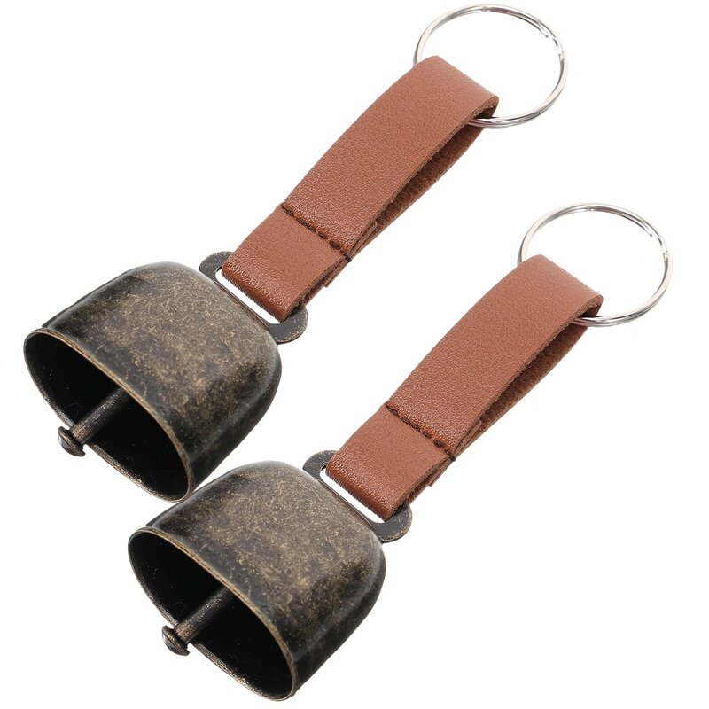 2 Pcs Survival Outdoor Goat Bell Carabiner Bell for Camping Cactus Anti Lost Cow Ornaments Loud Warning Travel