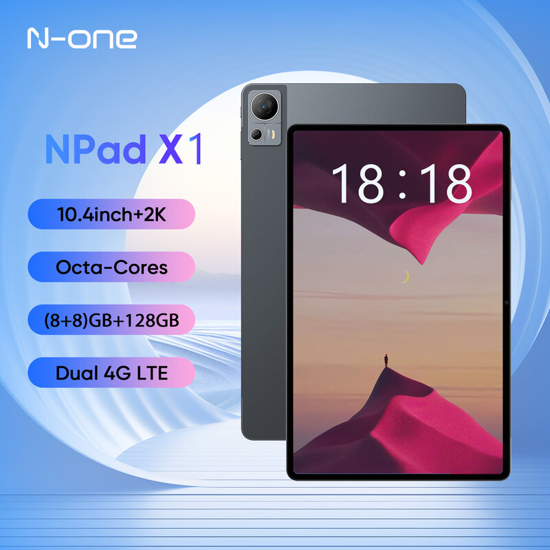 N-one NPad-Tablette PC (8 ++ 8) Go RAM 128 Go, Android 13, 2000x1200 FHD MTK G99, 8 + 20MP + 2MPCamera, 18W PD Fast Charge