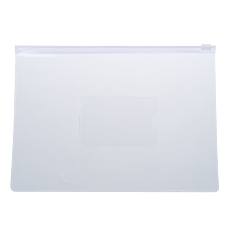 White Clear Size A5 Paper Zip Closure Folders Files Bags 20 Pcs