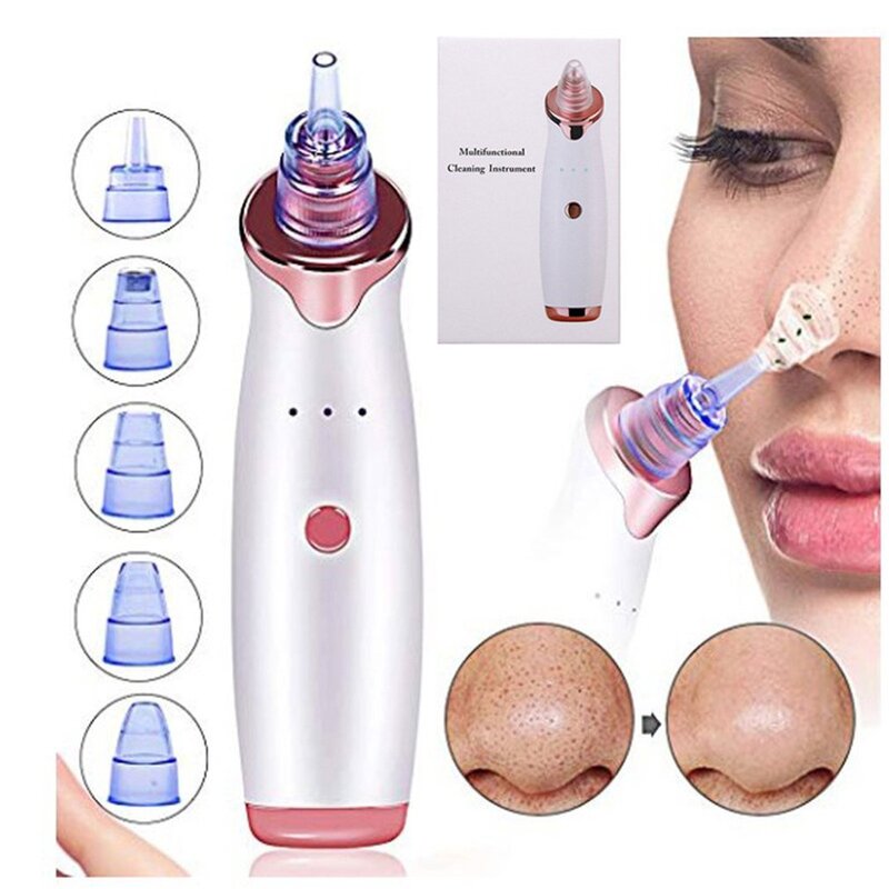 Diamond Dermabrasion Vacuum Suction Blackhead Remover Face Vacuum Pore Cleaner Nose Acne Pimple Remover Beauty Facial Cleansing