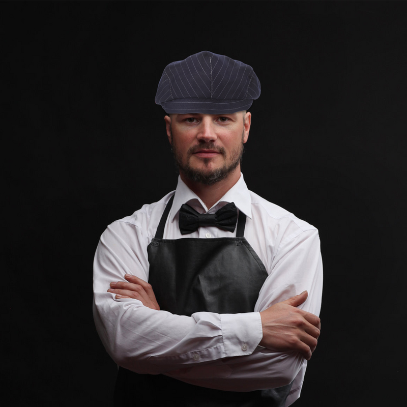 Sombrero de malla Universal para Chef, gorro de diseño a rayas para restaurante, trabajo de cocina, panadería