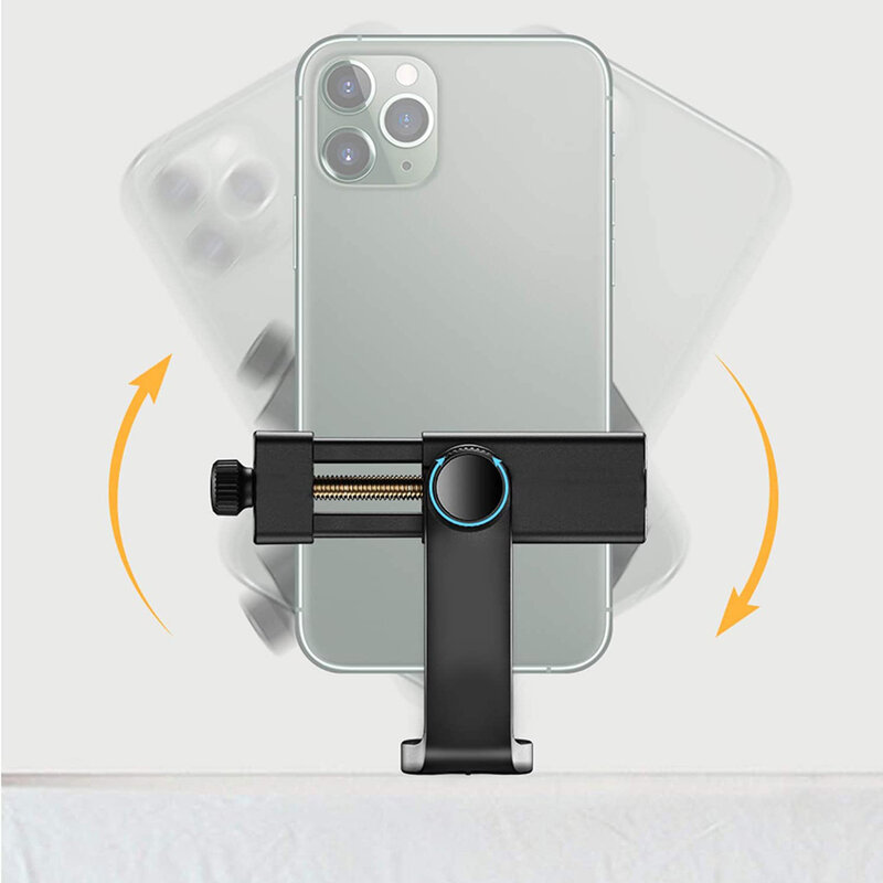 Soporte para teléfono inteligente, Clip con rotación de 360 grados, abrazadera ajustable para trípode, monopié, palo de Selfie, fotografía
