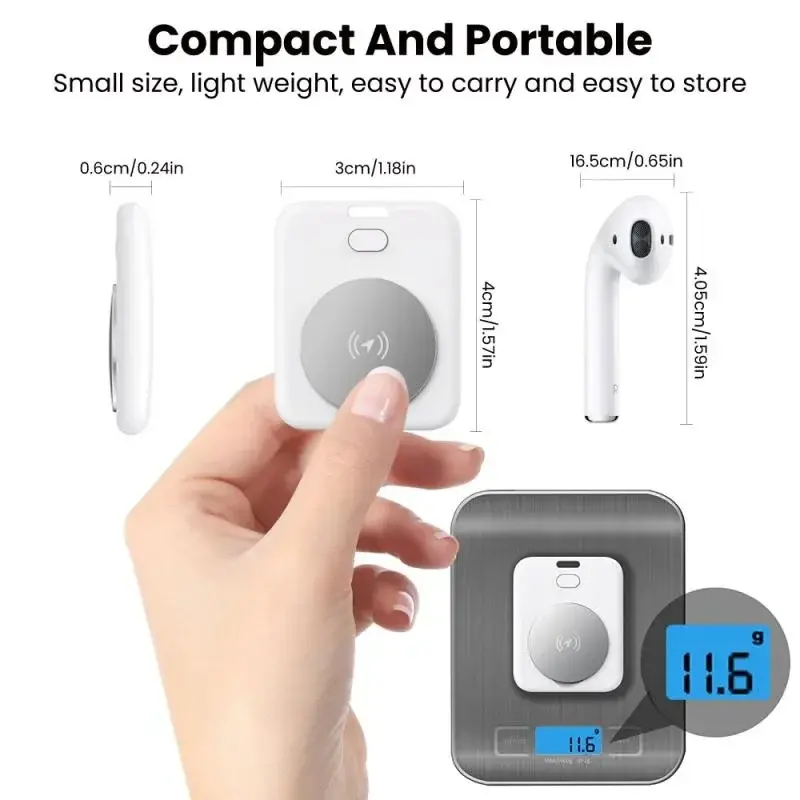 Rastreador inteligente antipérdida, dispositivo localizador de etiqueta de aire, alarma de búsqueda de 2 vías para llaves de bolsa de AirTag, localizador de mascotas y niños para Apple iOS