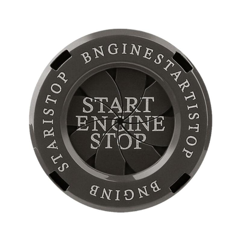 Car Moto Engine Start Stop Button Cover interruttore di accensione tipo decorazione adesivo interno girevole Decor J3c5