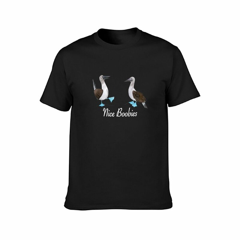 Mooie Boobies (Witte Tekst Voor Donkere Achtergronditems) T-Shirt Zomer Top Plus Maten T-Shirt Voor Mannen