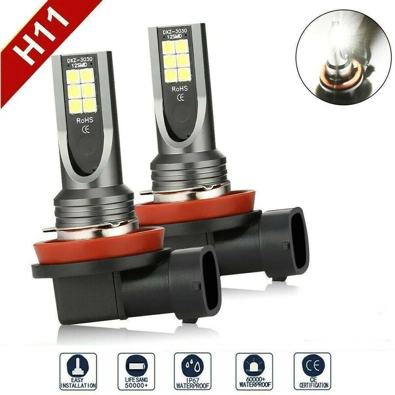 Farol LED Driving DRL Lâmpada, H11, 3030, 9005, HB3, H10, 9145, 9006, HB4, alta qualidade, novo, 2pcs conjunto