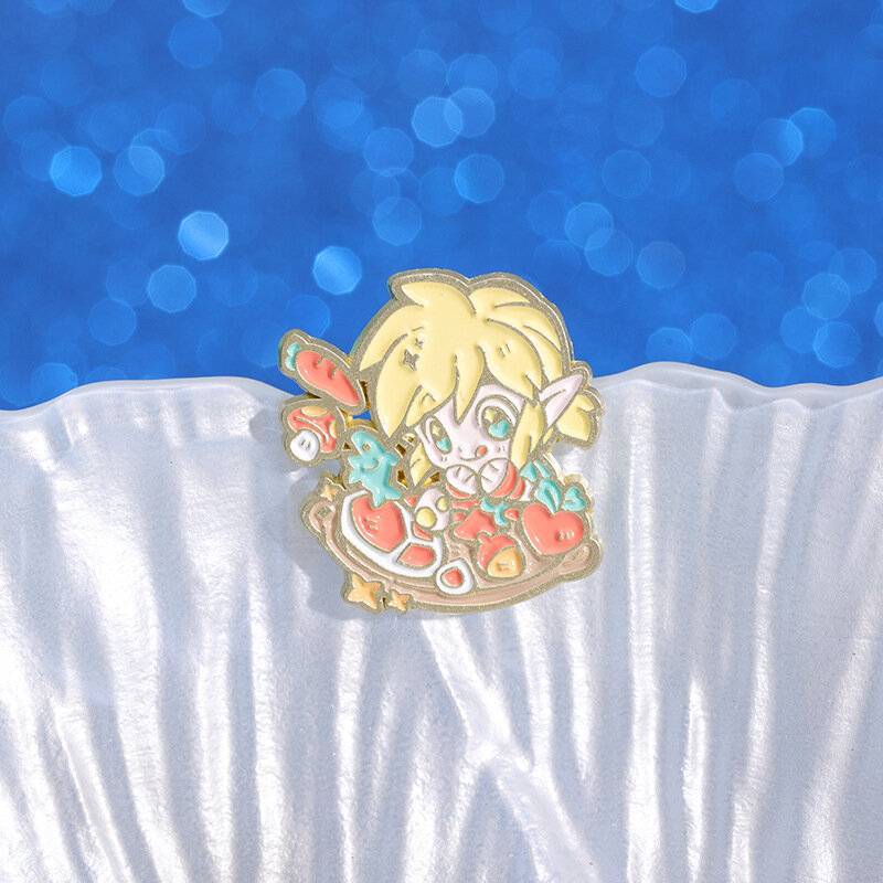 Słodkie japońskie Anime postaciami z gry broszki na ubrania przypinki na klapę na plecak plakietki miękkie emaliowane ozdoby spinki biżuteria