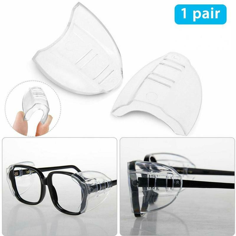 Cubiertas protectoras para gafas de seguridad, protectores de solapa de TPU, gafas laterales transparentes de poliuretano, Q7J7, 1 par