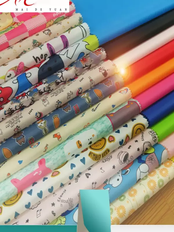 Tela impermeable por metros para niños, de Tpu tela transpirable, ropa con estampado de Anime, dibujos animados, costura al aire libre, paraguas fino, bricolaje, azul