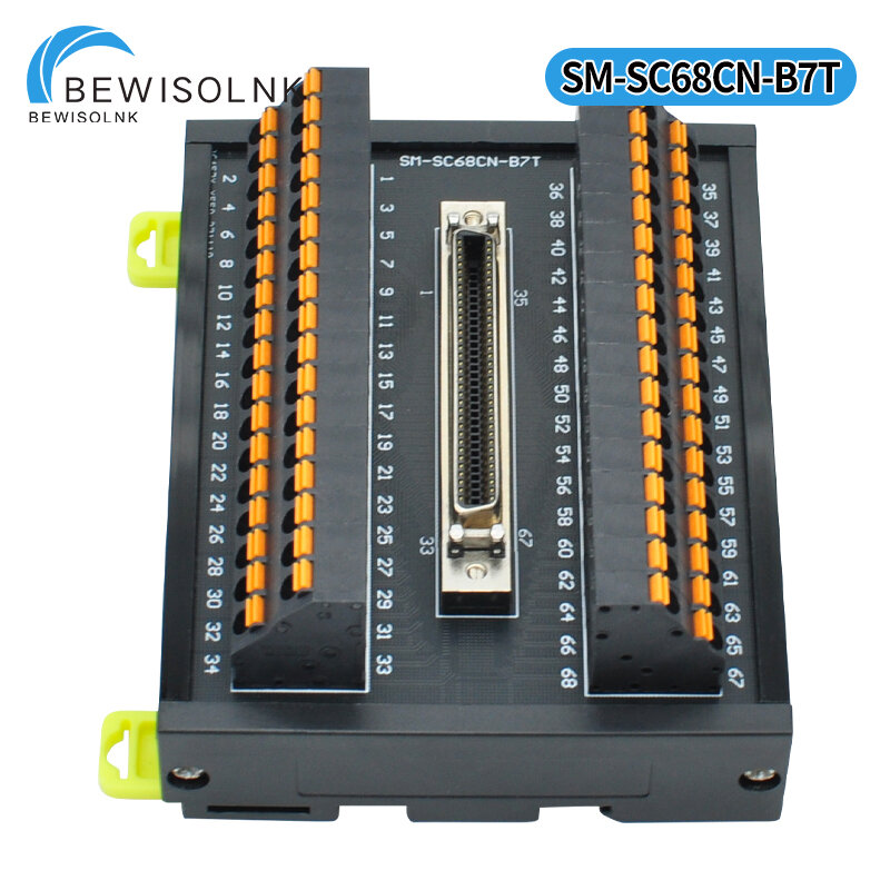 SCSI Módulo adaptador de bloque de terminales tipo resorte de 68 polos, placa de conversión, bloque de terminales de relé, módulo conector tipo CN